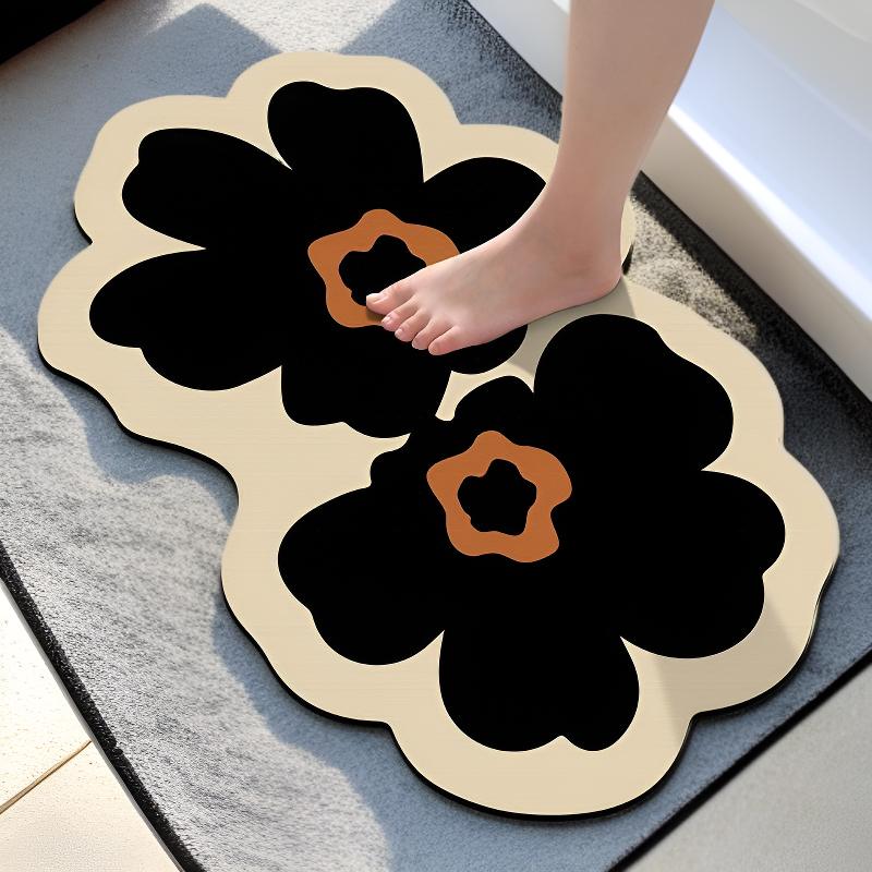 Domowa antypoślizgowa mata łazienkowa w stylu luksusowym prosta wycieraczka