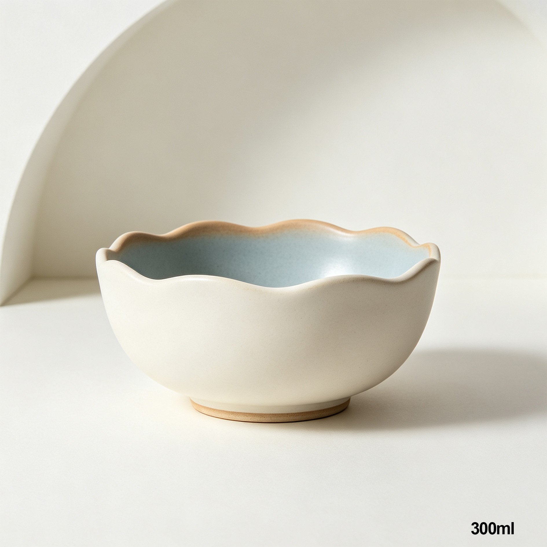 Microwave-safe ceramic bowls arranged neatly