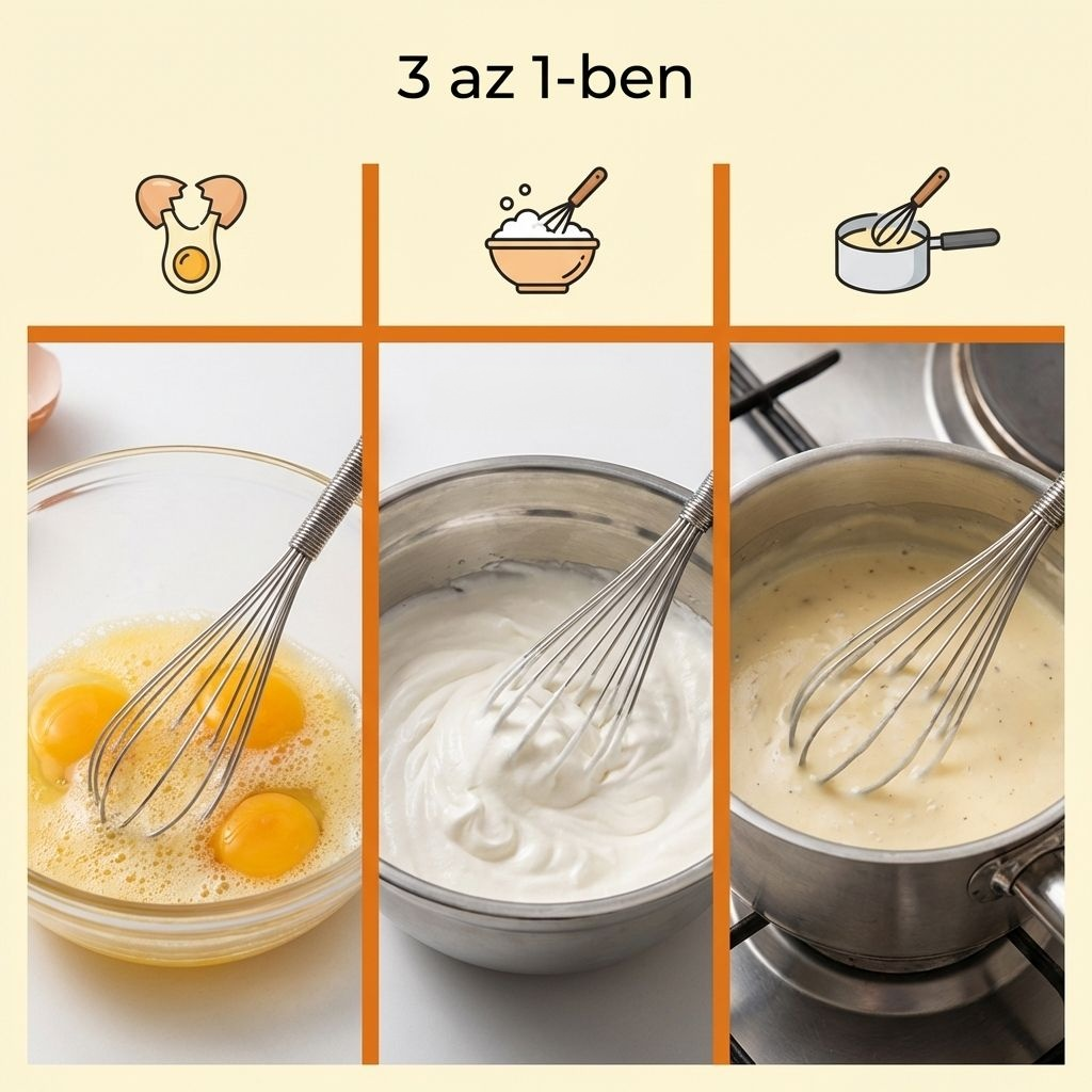 Rozsdamentes acél tojáshabverő