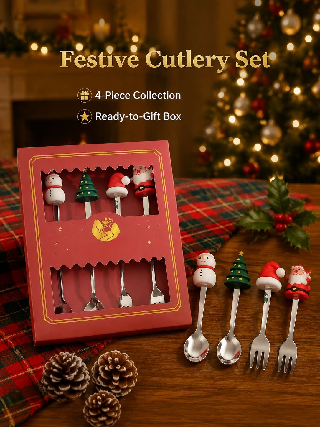 Cartoon Christmas Tableware Spoon Set