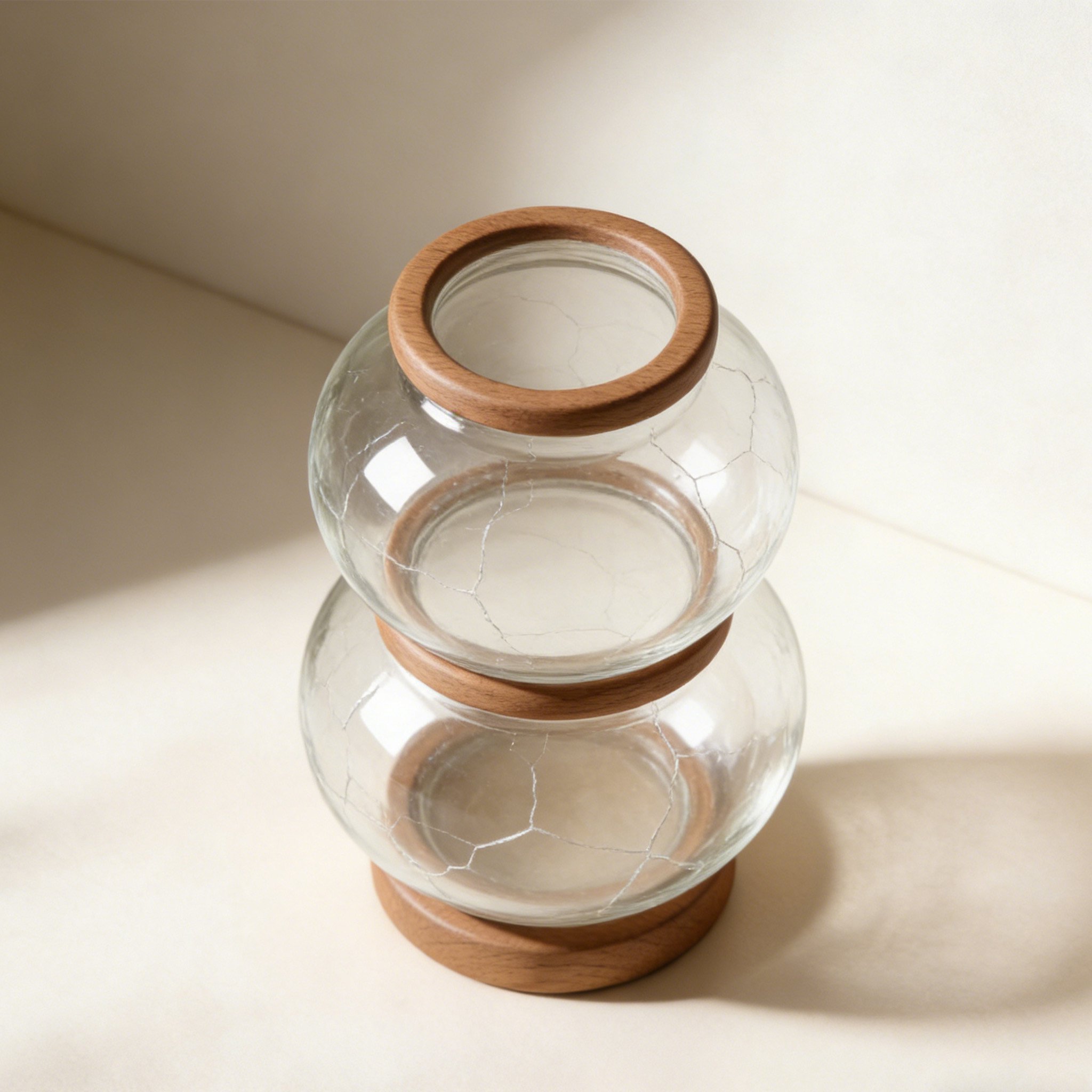 Elegant transparent flower vases for living room