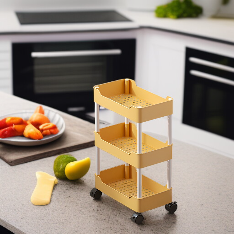 다기능 가정용 수납 트롤리 분리 세척 가능 욕실 주방 다층 선반