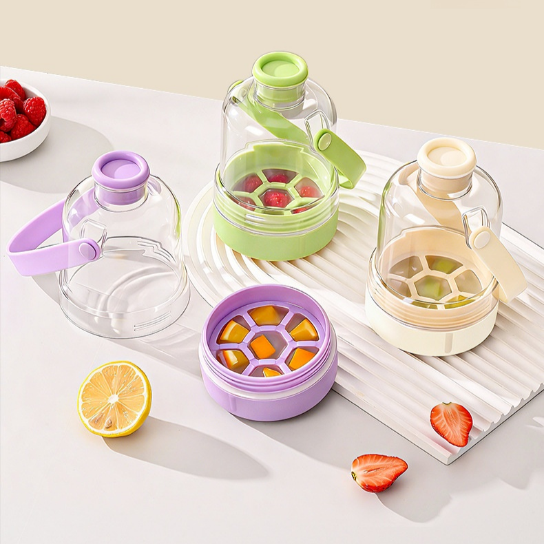 여름용 휴대용 얼음 트레이/물병, 비접촉식 손잡이로 얼음 만들기