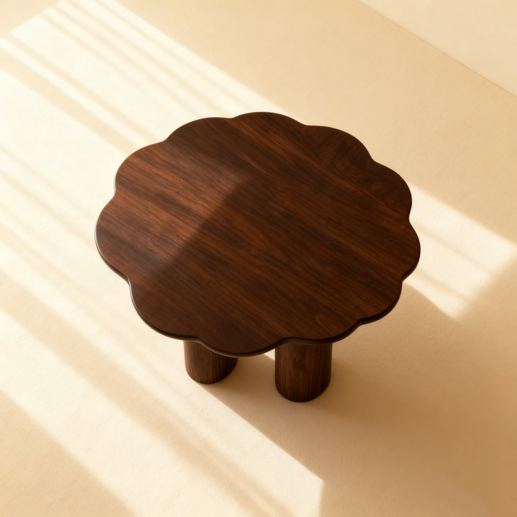 천연 원목 레이스 디자인 테이블 전체 이미지