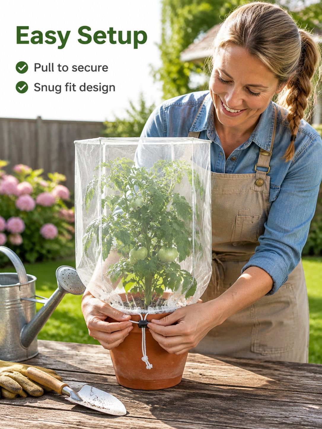 Elastic Buckle Plant Insect Netting, Garden Pest Barrier, Vegetable and Fruit Protector