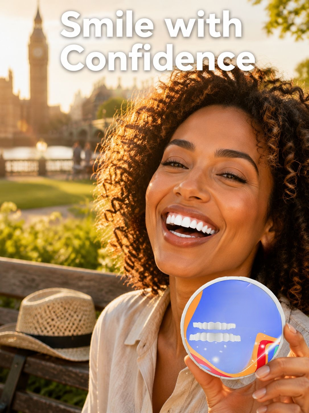 Invisible Smile Teeth Cover Denture Patch close-up view