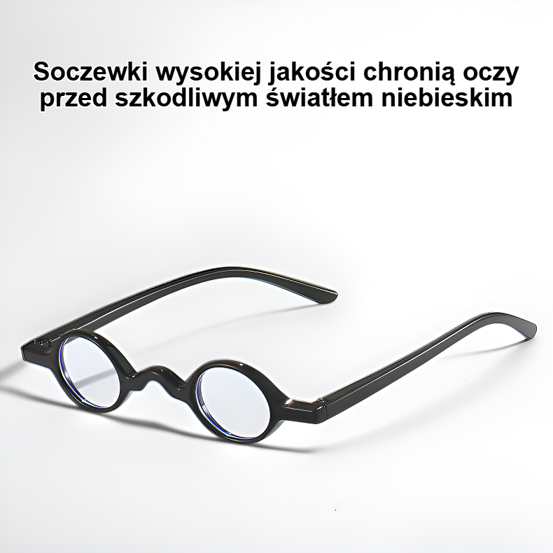 Personalizowane okulary do czytania dla kobiet na białym tle
