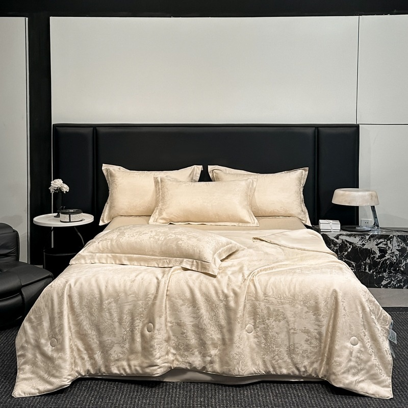 ผ้าห่มฤดูร้อนใยไลโอเซลลายแจ็คการ์ด ผิวสัมผัสนุ่มลื่น ใช้กับแอร์ได้ ซักเครื่องได้