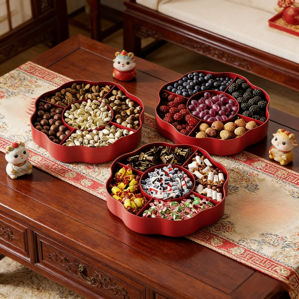 多功能五分格果乾盤