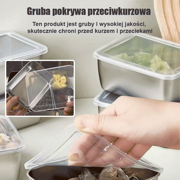 Pojemnik ze stali nierdzewnej z hermetycznym zamknięciem