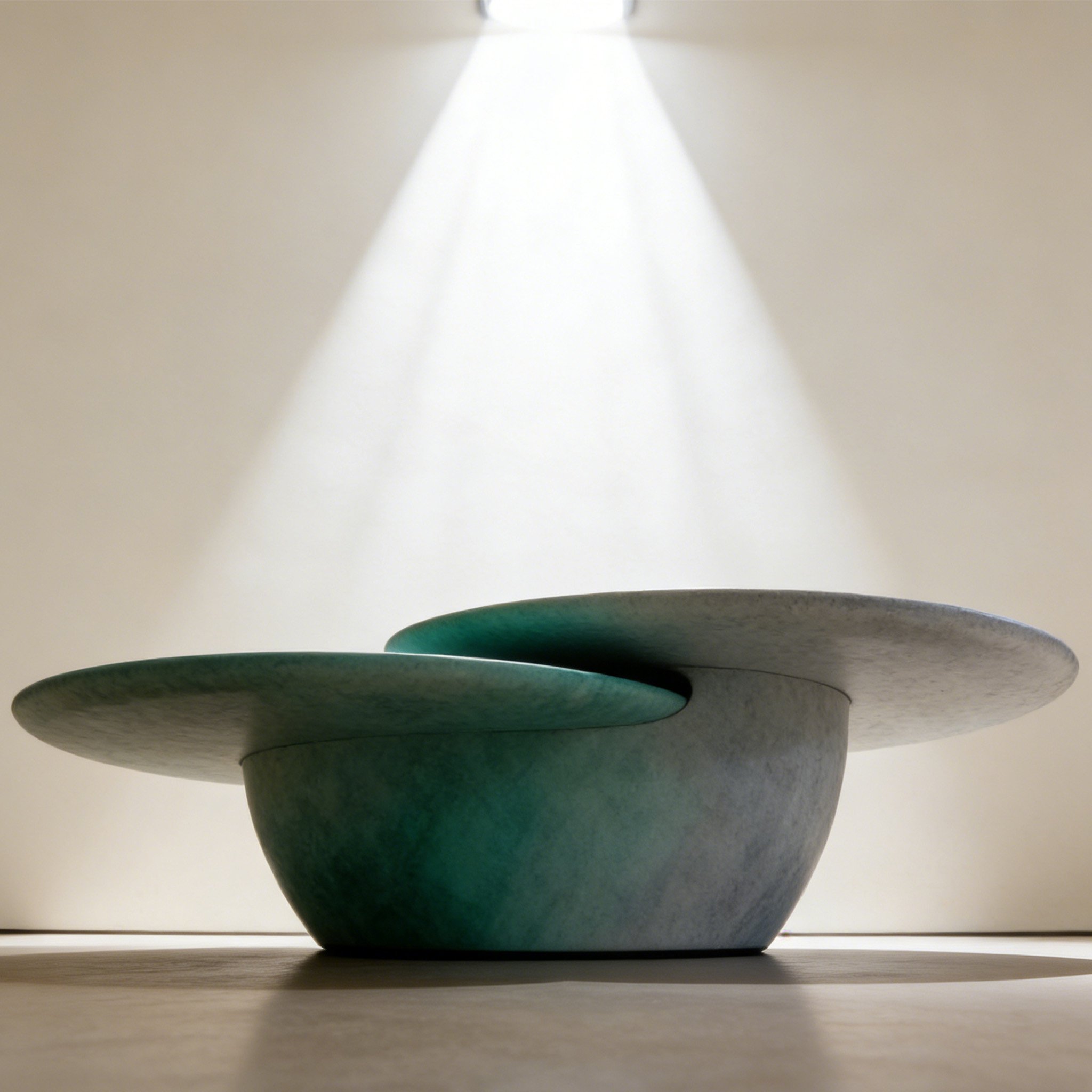 Mesa de salón con doble tablero en sala moderna