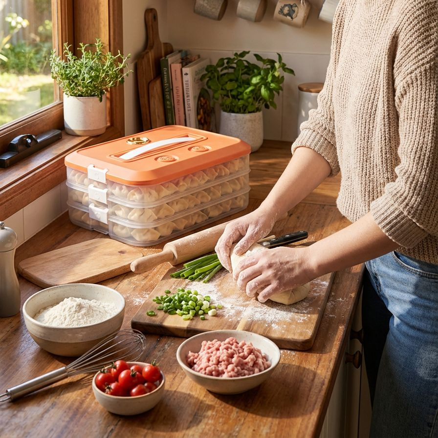 餃子を冷凍保存できる大容量ケース