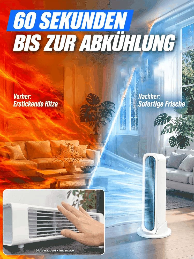 【90S den gesamten Raum abkühlen】Turmventilator stehend und liegend verwendbarer Klimagerät