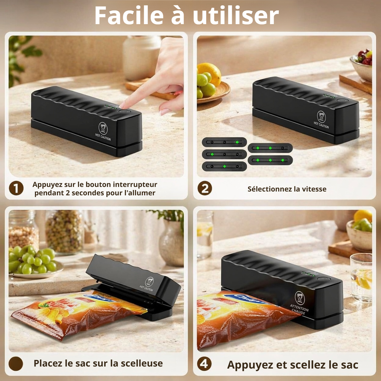 Mini scelleuse de sacs portable pour usage domestique
