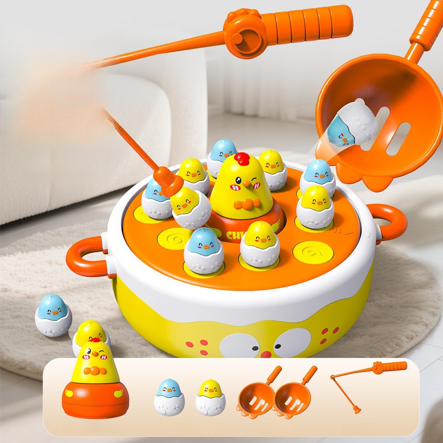 Bouncing Chick Diaoyutai Parent-Child Interactive Puzzle Toy