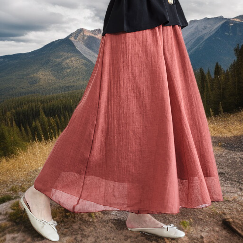 秋の新作ワイドパンツ日本の女性用カジュアルパンツロング丈大きなフレアコットンリネン大きなサイズのレディースパンツ