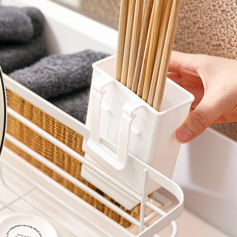 Multifunctional Refrigerator Side Door Organizer holding utensils