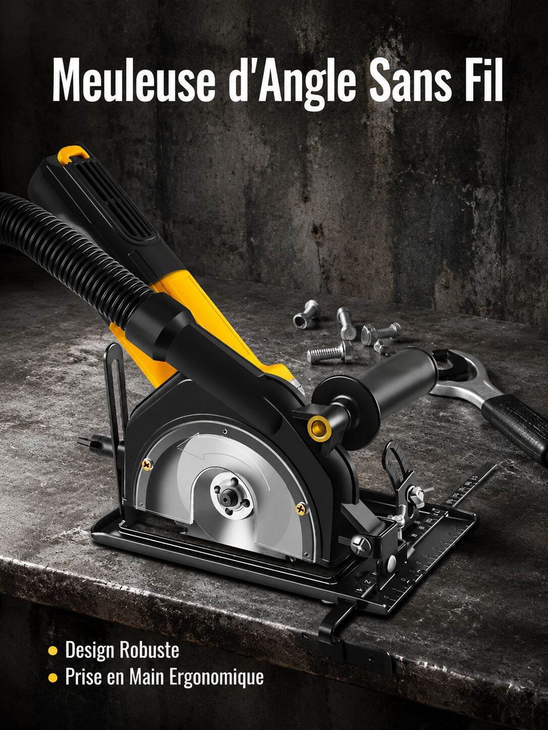 Meuleuse d'angle sans balais rechargeable à batterie au lithium