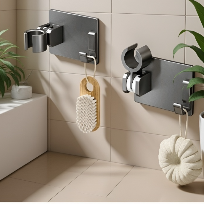 간편하게 설치하는 무타공 샤워기 거치대