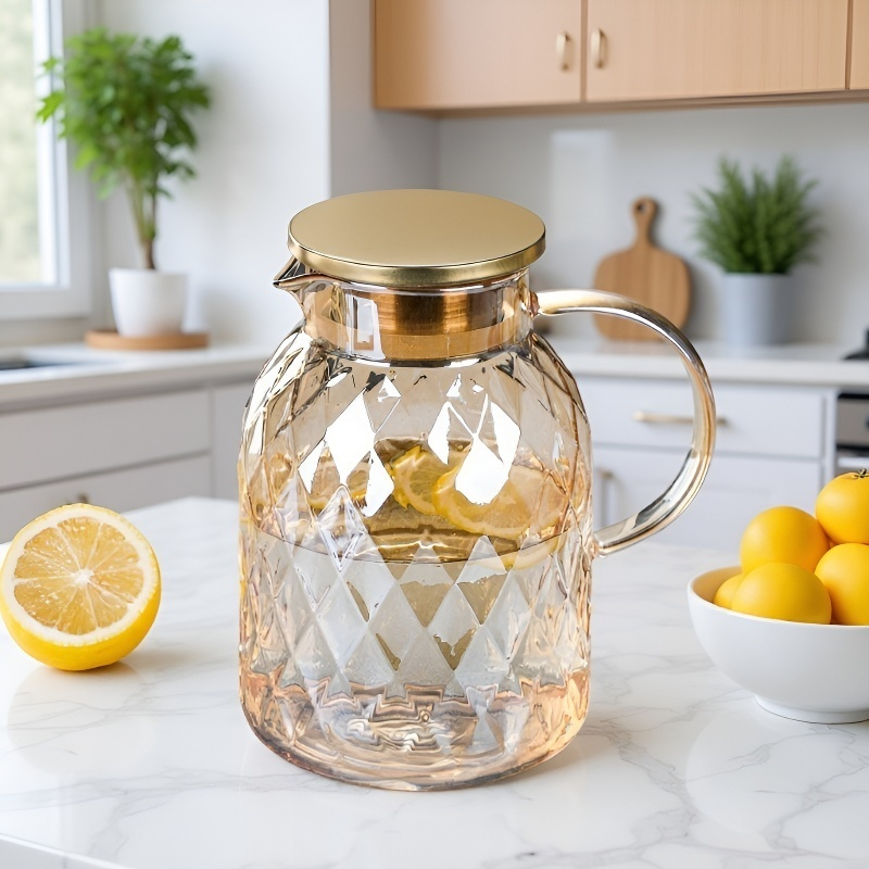 Leak-proof glass water bottle with large capacity