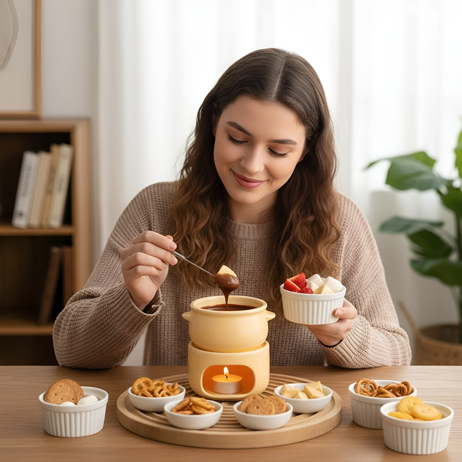 Calentador de cerámica para derretir chocolate 