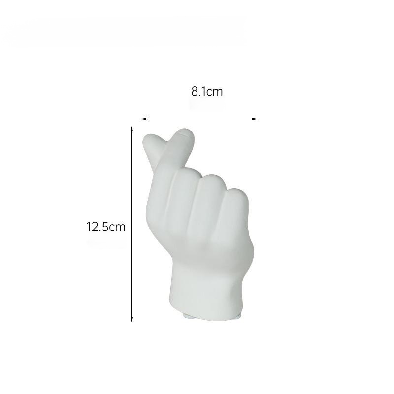 Keramik-Dekoration in Handform