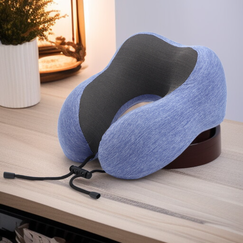 หมอนรองคอสำหรับนักเรียนเดินทาง หมอนรูปตัว U แบบเมมโมรี่โฟม พกพาสะดวก ใช้บนเครื่องบิน