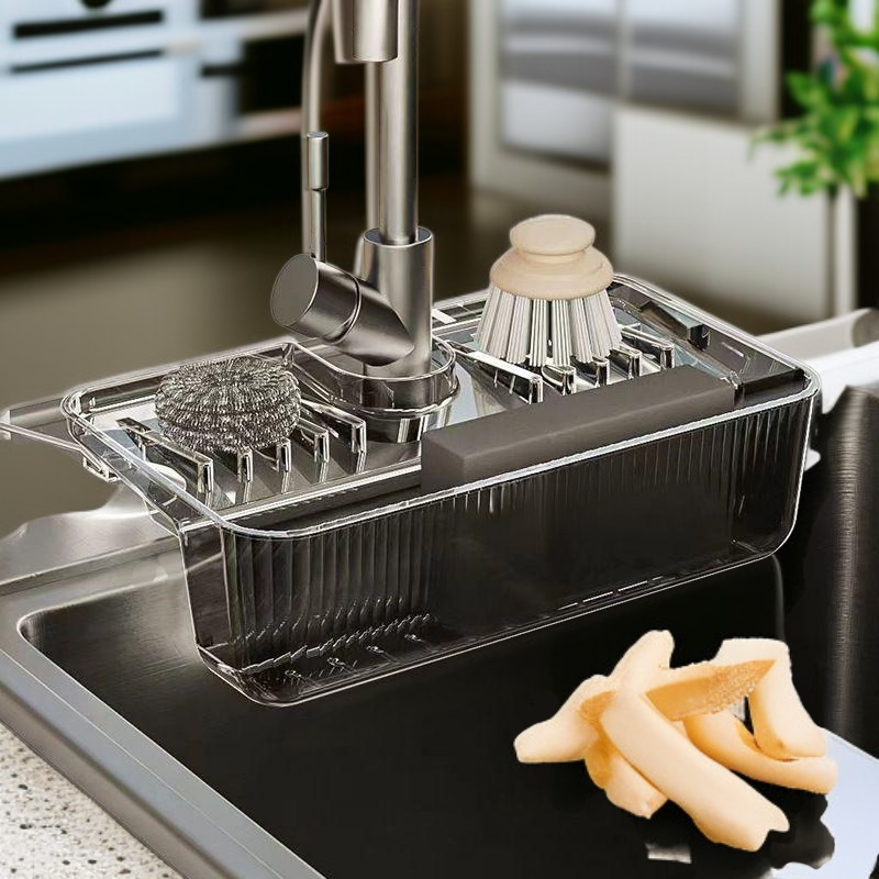 싱크대 흡착 선반 설거지 브러시 수납 거치대