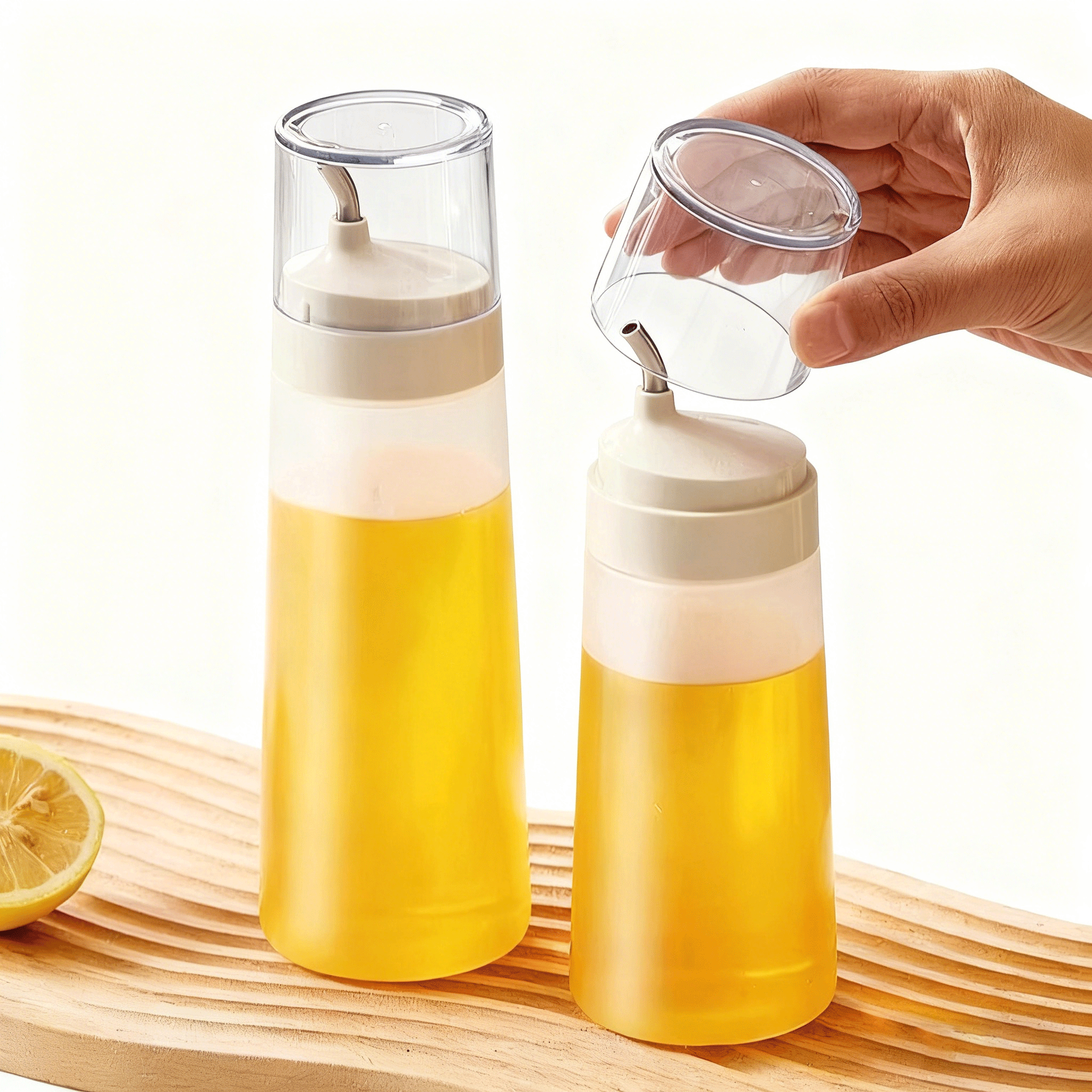 Press-type Spout Plastic Oil Bottle