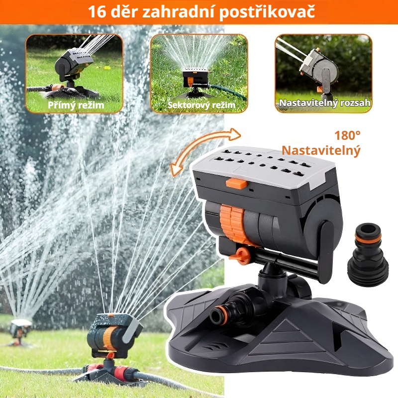 Zahradní automatický kmitající zavlažovač