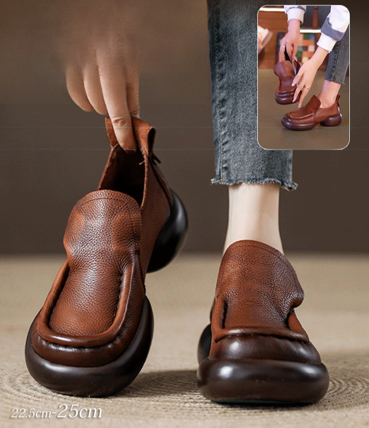 履き心地抜群牛革ローファー