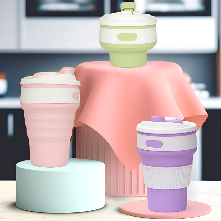 Botella de agua plegable de silicona