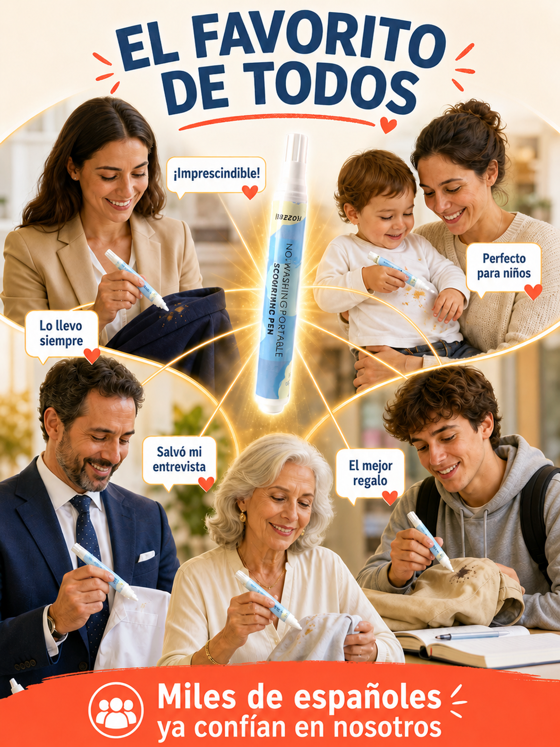 【Elimina la suciedad en un segundo】 Lápiz limpiador potente y práctico que no necesita agua
