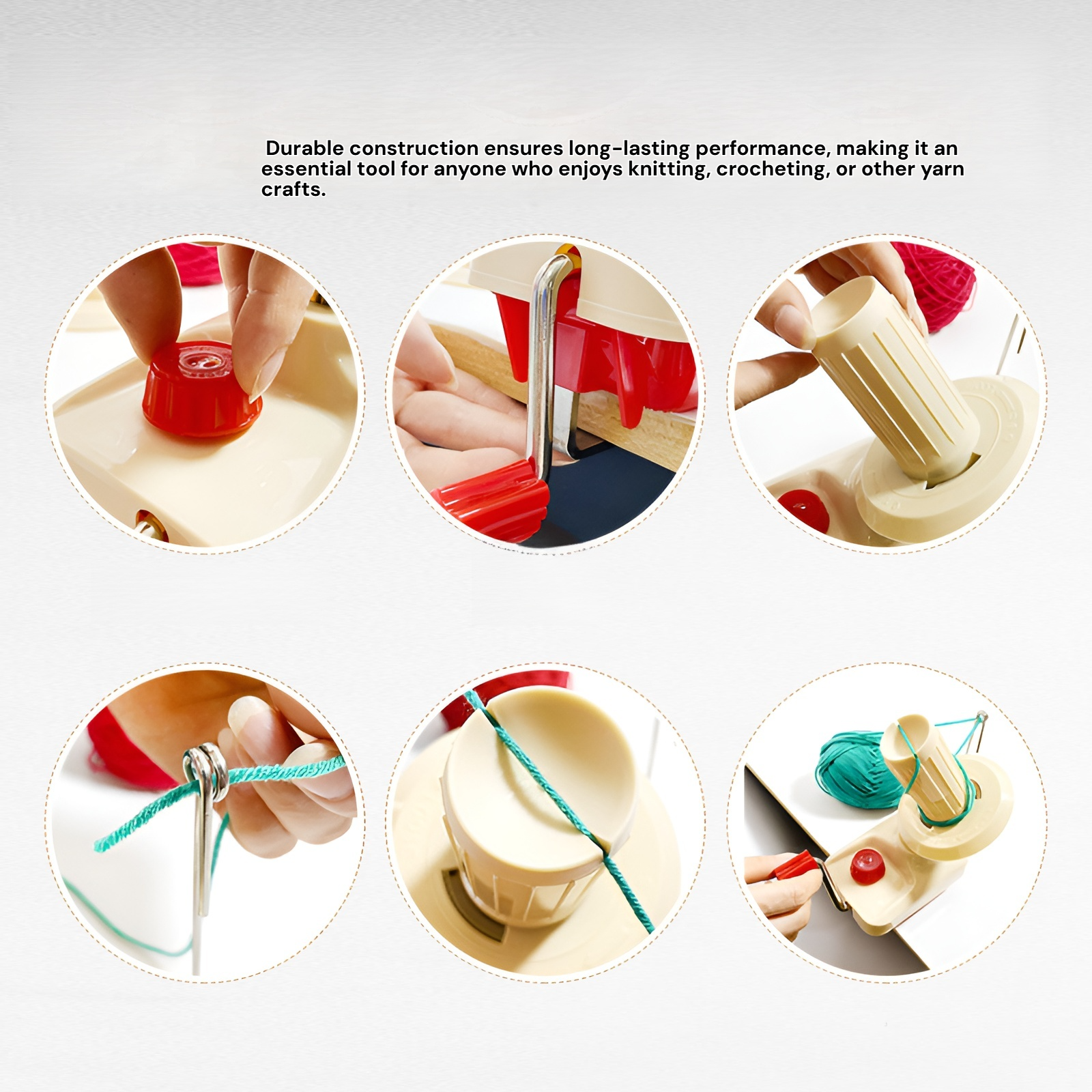  Hand-operated Yarn Winder for Home Use – Small DIY Knitting Tool