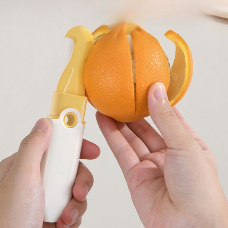 Use a peeler to peel oranges.