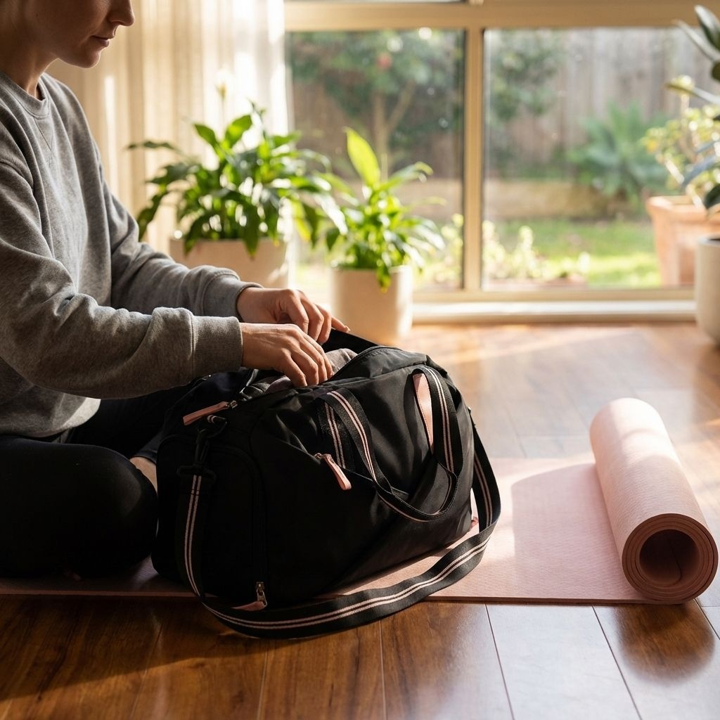 Sport- und Fitnesstasche mit separatem Nass- und Trockenbereich sowie Schuhfach