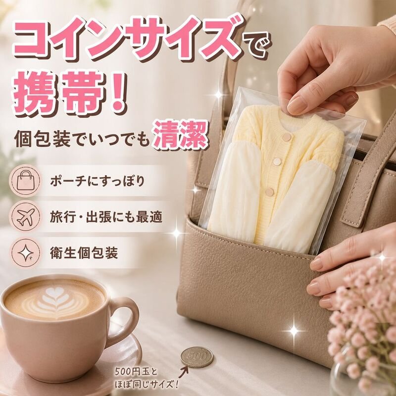 携帯型TPE防水アームカバー、個包装、家庭用・キッチン必須
