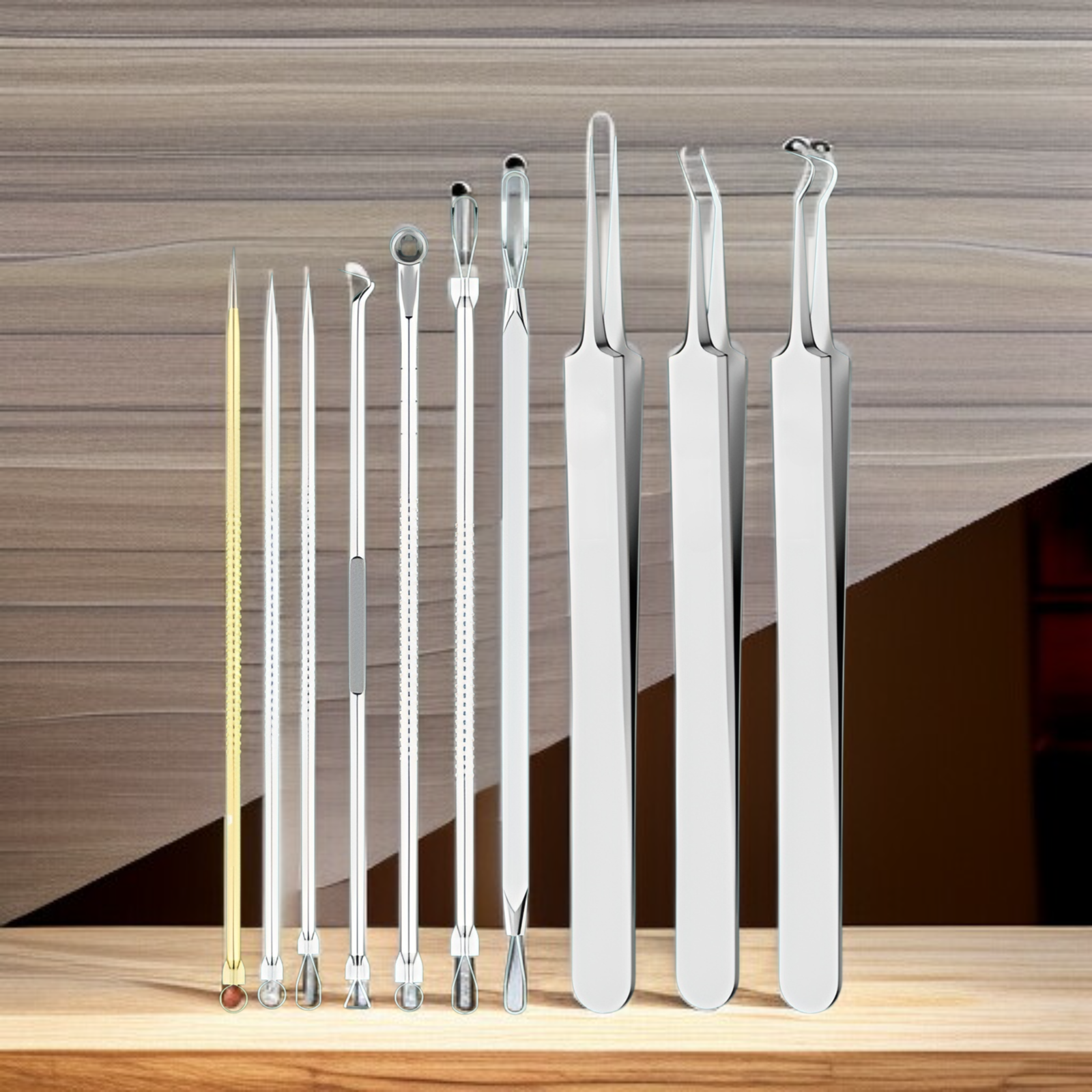 스테인리스 스틸 여드름 제거용 핀셋 세트