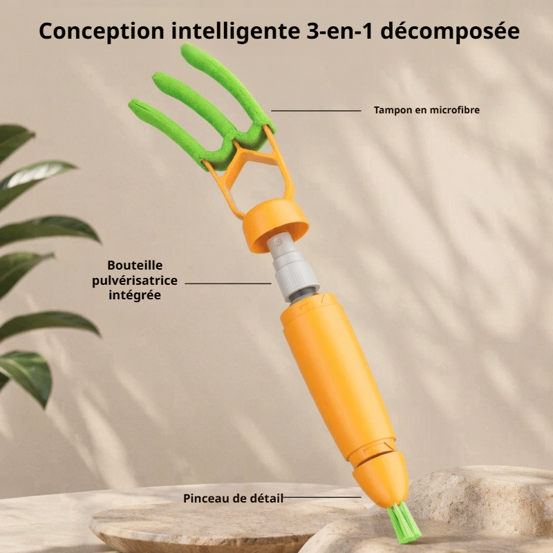 Brosse polyvalente pour nettoyage climatiseur