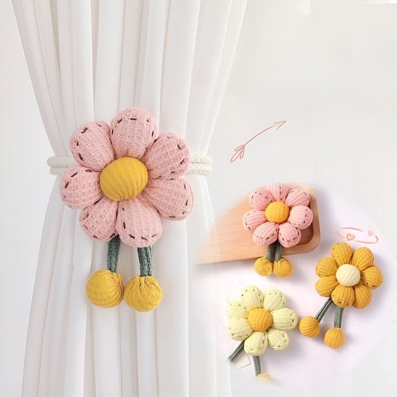 Adjustable Flower Curtain Tieback Rope, Decorative Curtain Holder Strap