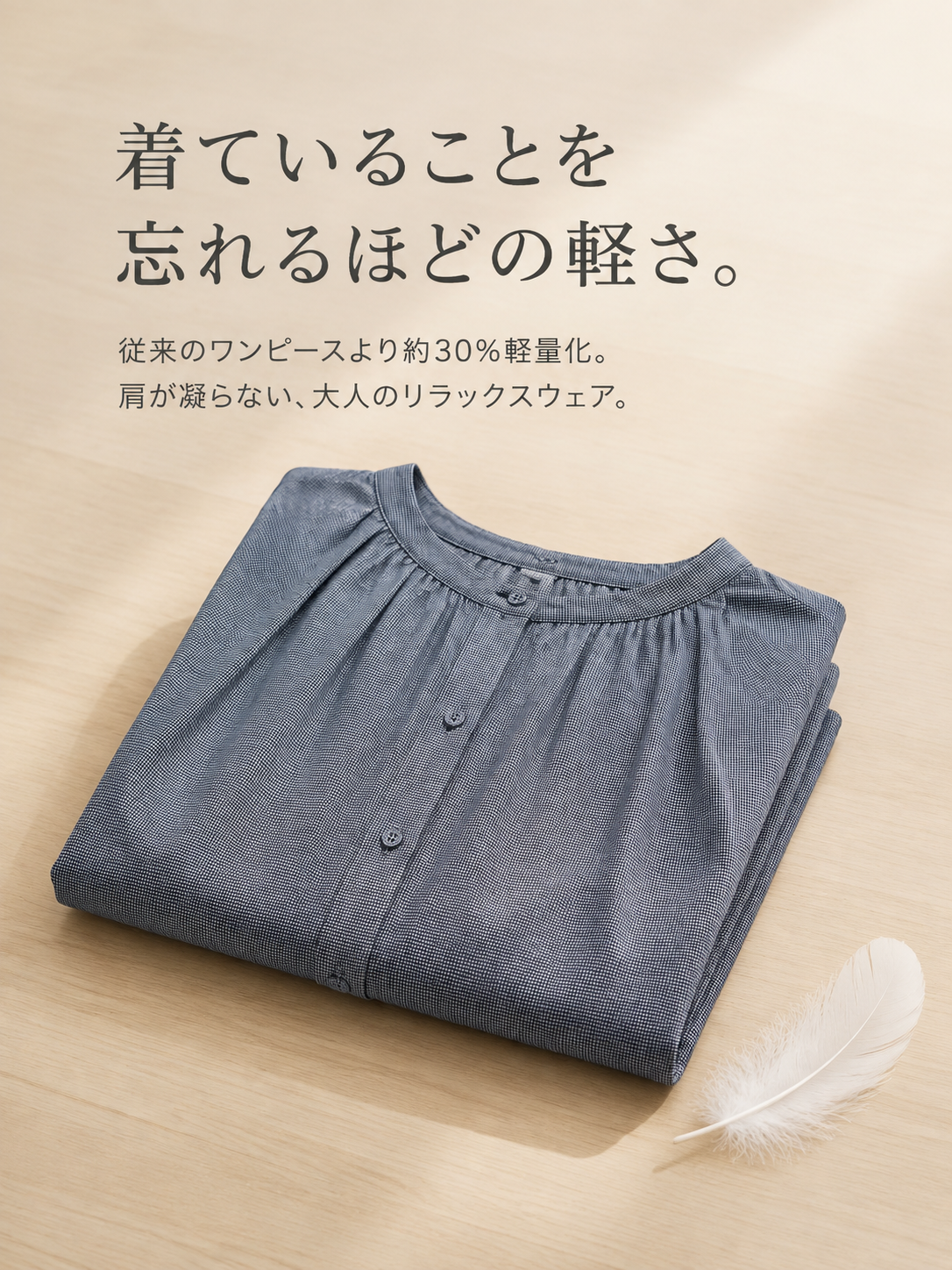 着ていることを忘れるほどの軽さ。.png