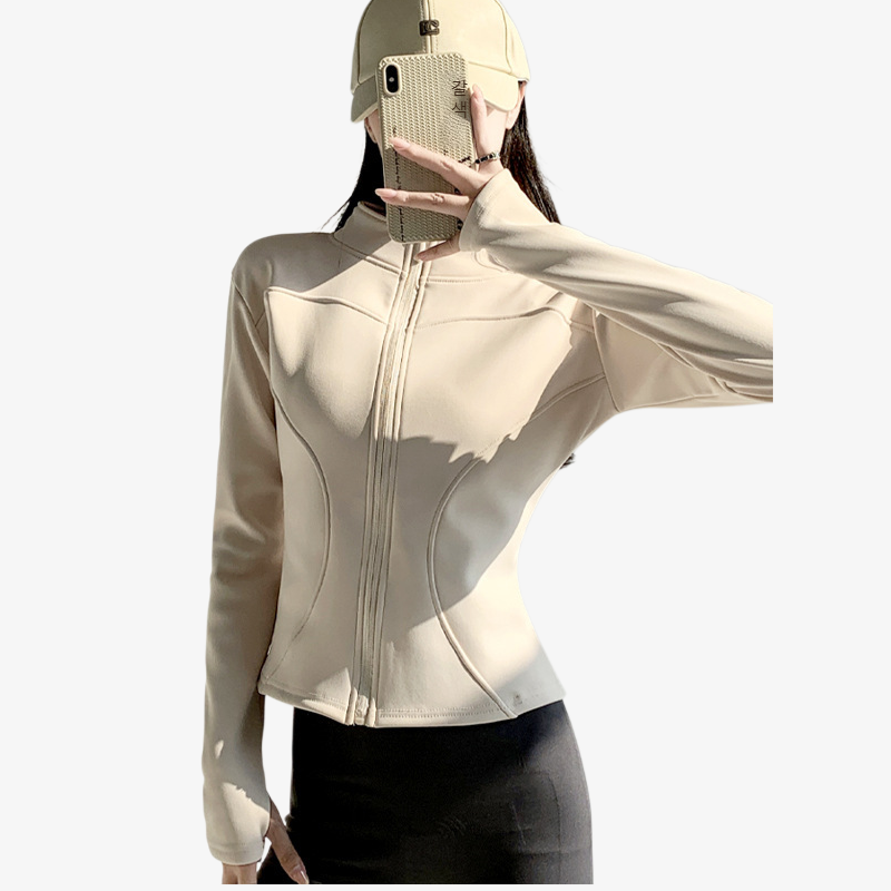 여성 다운 코트 가을 겨울 슬림 상의 긴팔 요가 피트니스 코트 러닝 보온 코트