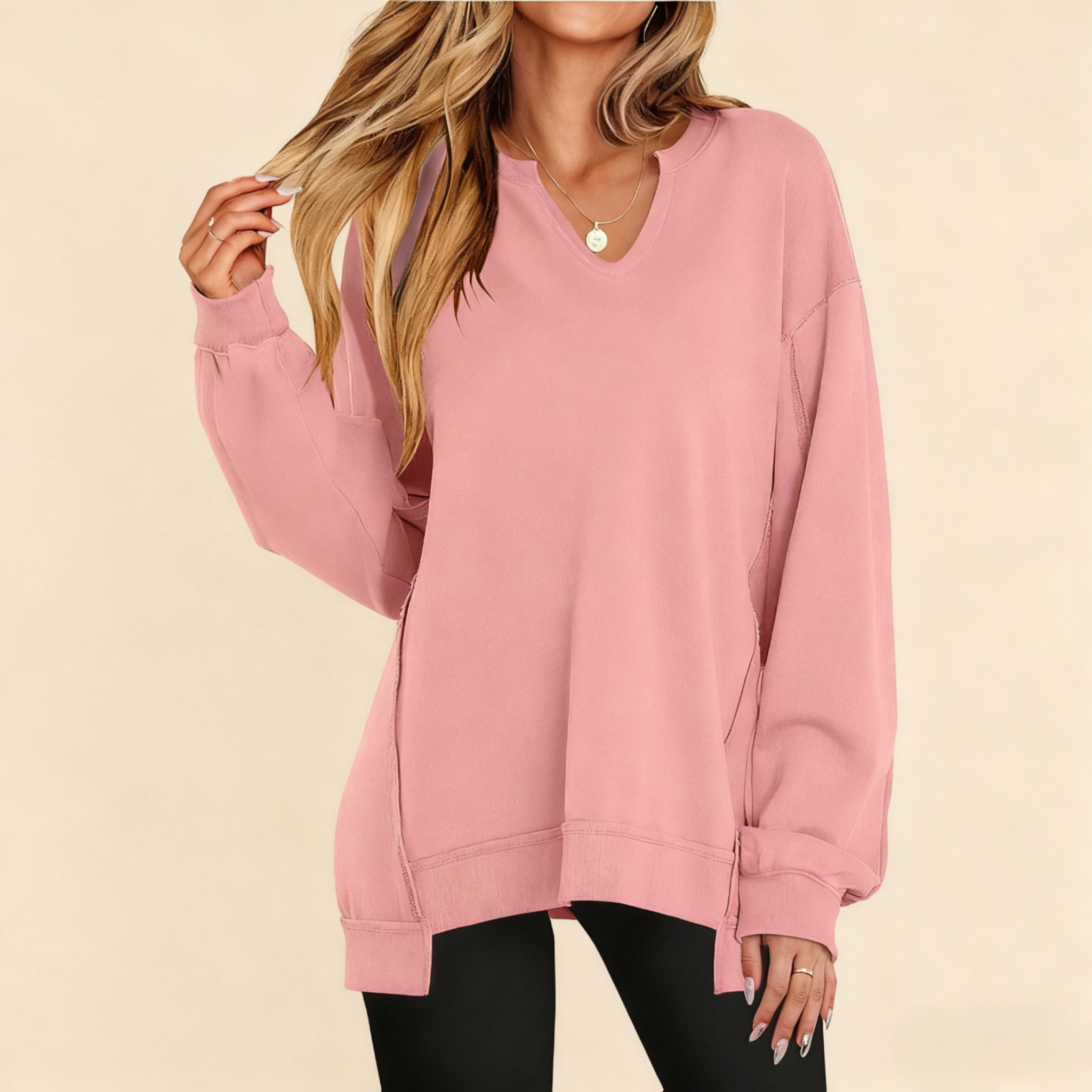 Lässiges Sweatshirt mit buntem Design für Damen