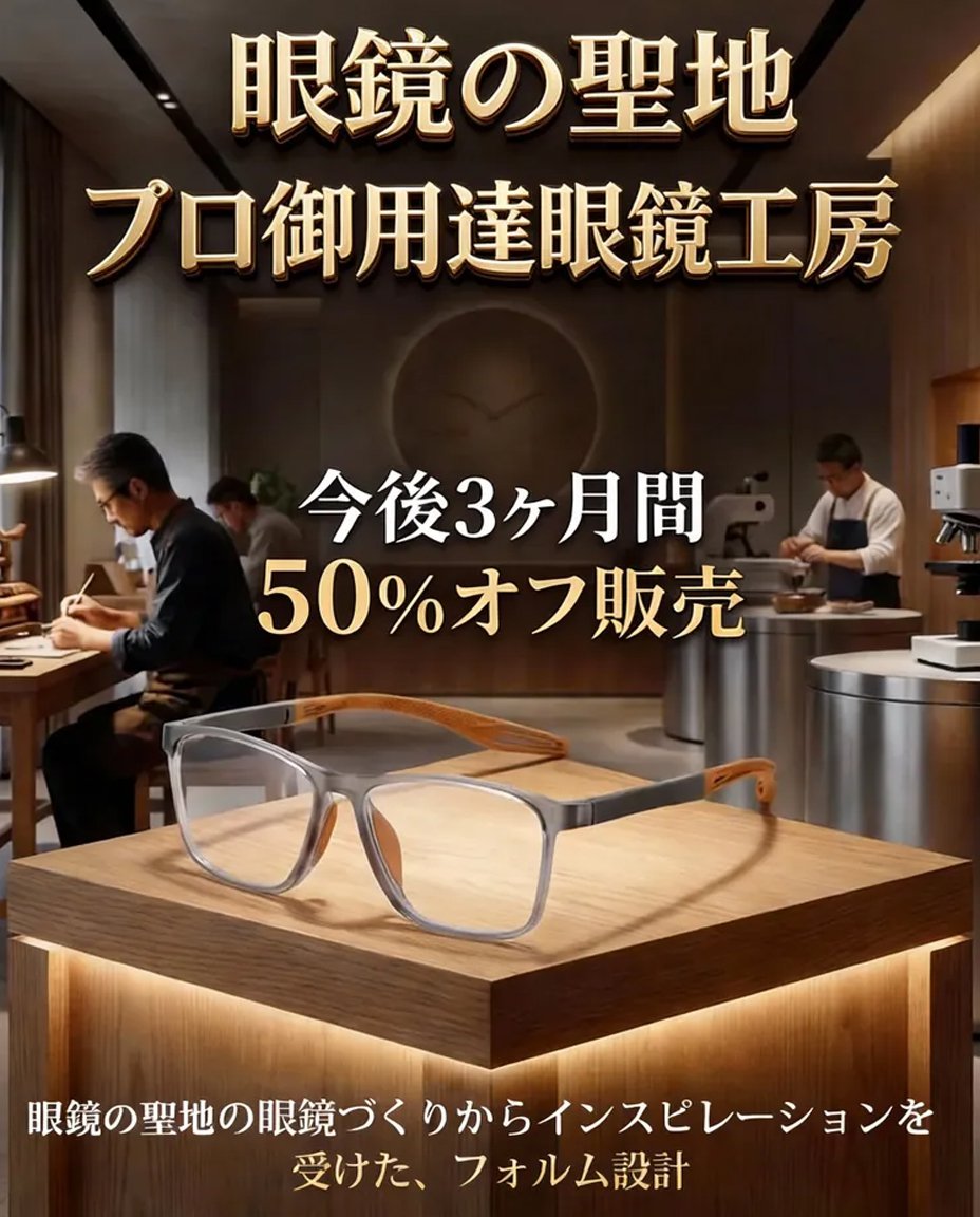 最新自適応ズーム老眼鏡|・全視界クリア|超軽量11g|ブルーライトカット✨