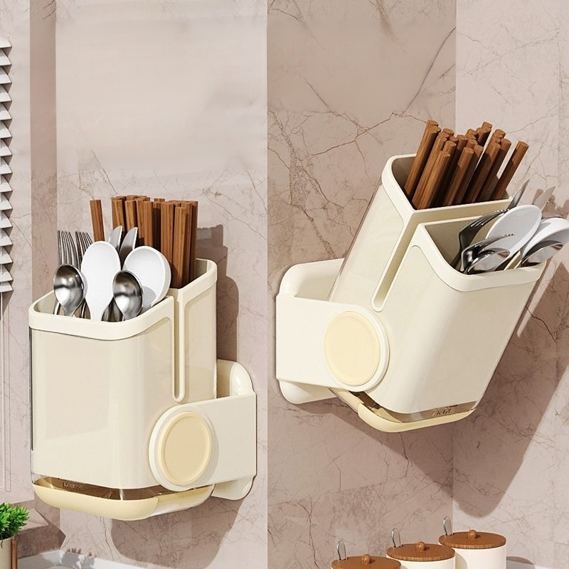 廚房免打孔筷子收納盒