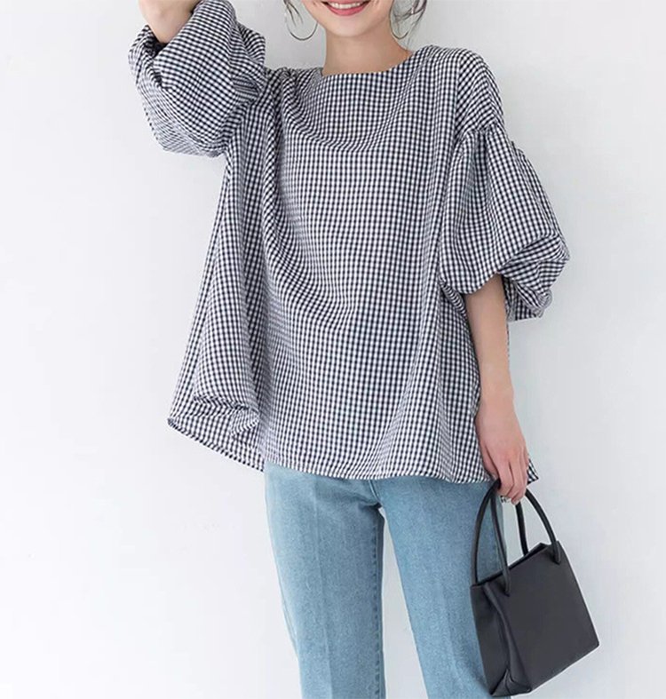 1055982-JP-新品-日韩夏季宽松大版女式衬衫棉质超大灯笼袖圆领上衣_04.jpg