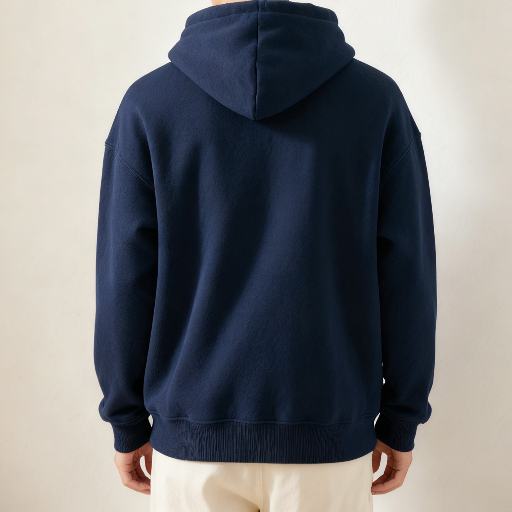 딥블루 컬러 두꺼운 베이직 맨투맨