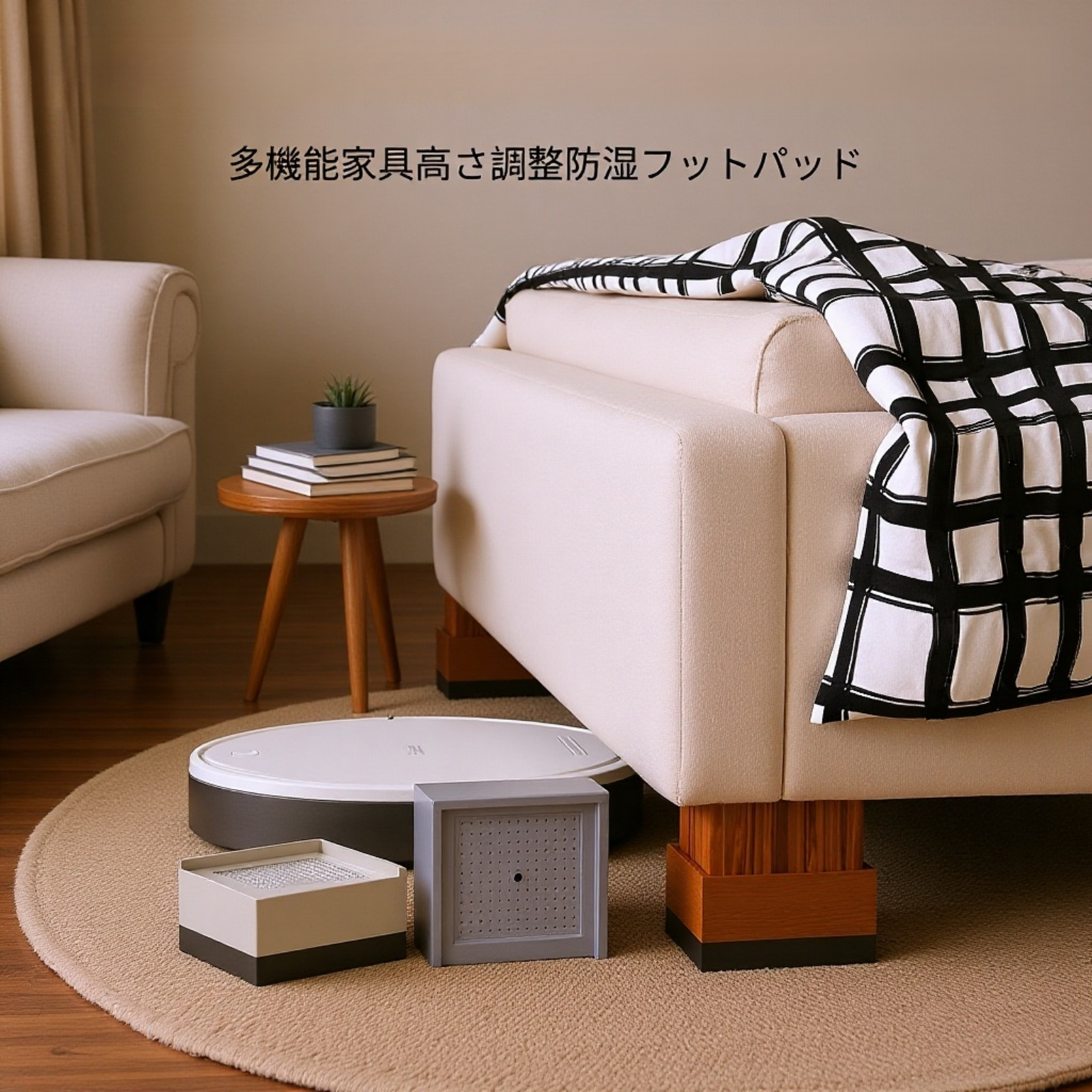 キャビネット用高さ調整ブロック 静音タイプ