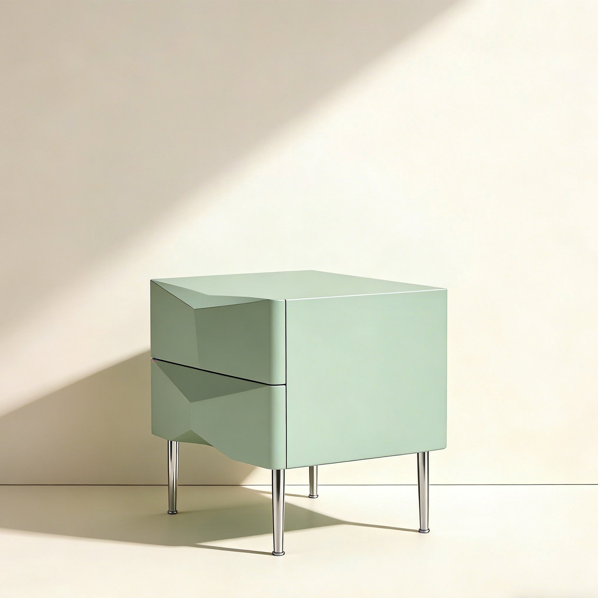 Modern Minimalist Bedside Table in a contemporary bedroom