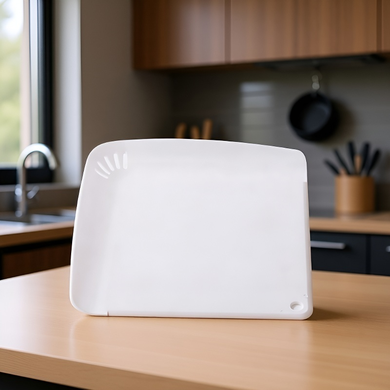Easy-to-clean cutting board with water draining through holes